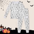 thumbnail image 2 of Shadoumai Halloween Pajamas for 10 - 14 Color Your Own Pajamas for Cute Printed Hand Paint Pjs Comfortable Long Sleeved Button Top 2 Piece Pjs for Gifts, 2 of 4