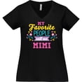 thumbnail image 3 of Inktastic My Favorite People Call Me Mimi with Flowers Women's Plus Size V-Neck T-Shirt, 3 of 5
