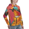 thumbnail image 6 of Lsque Hip Hummingbird In Jacket Pattern Casual Women's Hoodie,Hooded Sweatshirt with Kangaroo Pocket,Pullover Hoodie with Eye-catching Drawstrings-X-Large, 6 of 7