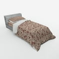 thumbnail image 2 of Ambesonne Floral Bedding Set 3 Pcs, Blossoming Spring Retro, Twin XL, Tan Coral Maroon, 2 of 2