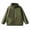 Army Green, variant on KyCheLot Winter Jacket for Kids Zip up Stand Collar Solid Color Long Sleeve Clothes Comfy Thicken Fleece Jackets