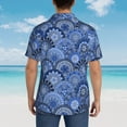 thumbnail image 4 of Disketp Blue Mandala Harmony Hawaiian Shirts for Men,Mens Casual Short Sleeve Button Down Shirts Beach Shirt,Medium, 4 of 7