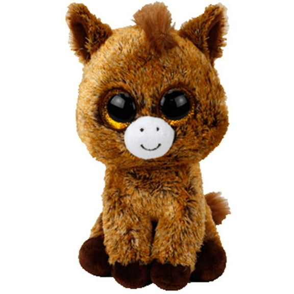 TY Beanie Boos - Harriet the Brown Horse (Glitter Eyes) Small 6" Plush (NO TY HANG TAG)