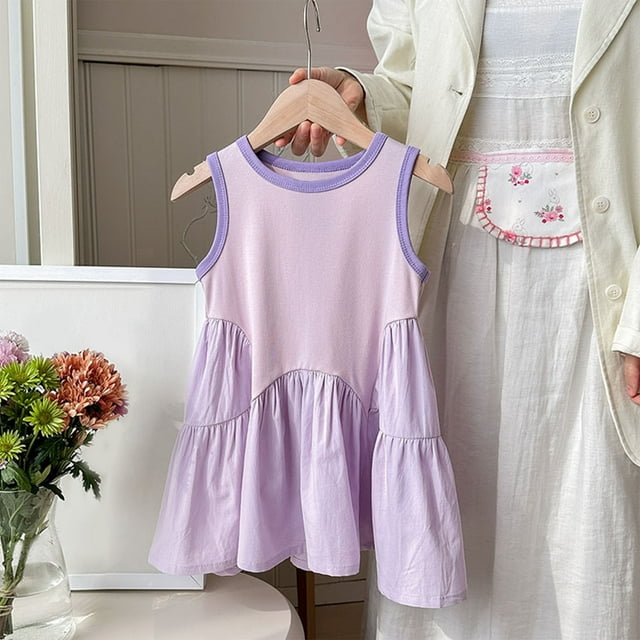 LOVZFMLL Robe Enfant Fille Sans Manches Robe Princesse Motif Flocon de Neige Imprimé Filet Longue Robe Canoniques