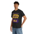 thumbnail image 5 of DJH Apparel | Easily Distracted By Purple & Gold Sports Unisex Cotton Tee, 5 of 5