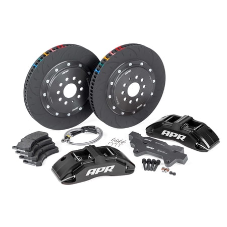 APR Brakes - 380x34mm 2 Piece 6 Piston Kit - Front - Black - RS3 8V Hatch