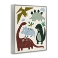 thumbnail image 4 of Stupell Industries Colorful Cartoon Dinosaur Friends Animals & Insects Painting Gray Framed Art Print Wall Art, 24 x 30, 4 of 9