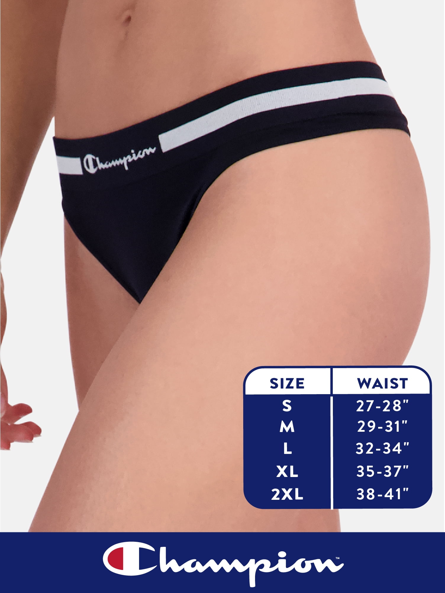 Champion Women's Thong Pack Underwear, 3 pack, Sizes S - XXL
