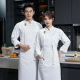 thumbnail image 3 of Fashion Creative Chef Clothing Baking Work Clothes Long Sleeve Terylene Hotel Smil E Chef Uniform Short Sleeve Men Breathable FWZ, 3 of 6