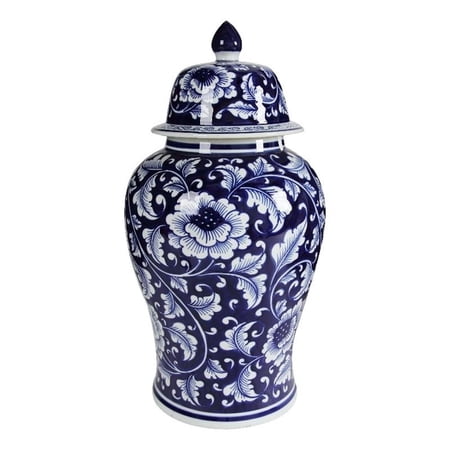 Bold Floral Impressive Jar with Lid