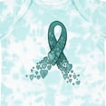 thumbnail image 4 of Inktastic Ovarian Cancer Awareness Teal Ribbon Made of Hearts Boys or Girls Baby Bodysuit, 4 of 5