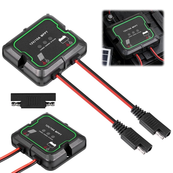 TMWEFUSC MPPT Solar Charge Controller 12V Waterproof Intelligent Portable Solar Panel Controller for AGM Gel Flooded and Lithium Battery