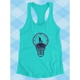 thumbnail image 3 of Father And Son Lightbuld Racerback Tank Women -Image by Shutterstock, Female Small, 3 of 4