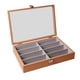 thumbnail image 1 of Estuche para gafas con 8 ranuras para evitar arañazos con tapa de palisandro, 1 of 8