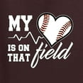 thumbnail image 2 of Wild Bobby, My Heart Is On That Baseball Field, Sports, Women Tri-Blend Racerback Tank Top, Brown, Small, 2 of 4
