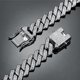 thumbnail image 4 of Cadena de eslabones cubanos para hombre, collar cubano de plata con diamantes ostentosos, joyería de Hip Hop con caja de regalo para mujeres de 20cm, 4 of 5