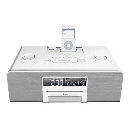 iLuv i199WHT - Boombox with Apple Dock cradle - white