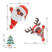 Christmas Decoration Car Sticker Magnetic Decal Refrigerator Magnets Santa Claus Moose Reflective Sticker Car Decor