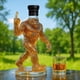 thumbnail image 2 of 3D Engraved Bigfoot Shaped Whiskey Glass Gift with Rebellious Finger, Unique Wine Decanter for Home Rustic Dining Bar Decor 300ml, 2 of 5