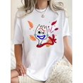 thumbnail image 1 of Camiseta de manga corta para mujer, camisetas tipo túnica, trajes de regalo cómodos, ropa deportiva, camisetas de verano, camiseta básicaWomen's Fun Leaf Print T-Shirt - Casual Crew Neck, Short Slee, 1 of 6