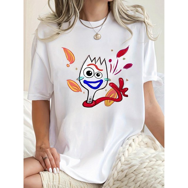 Camiseta de manga corta para mujer, camisetas tipo túnica, trajes de regalo cómodos, ropa deportiva, camisetas de verano, camiseta básicaWomen's Fun Leaf Print T-Shirt - Casual Crew Neck, Short Slee