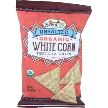 SPT Organic Unsalted White Corn Chips 8 oz