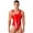Red, variant on YONGHS Mens Faux Leather Leotard Latex Catsuit Sleeveless One-Piece Bodysuit Swimwear Red XXL