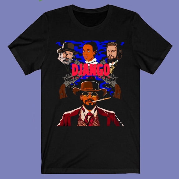 Django Action Movie Men's Black T-shirt Size S-3XL