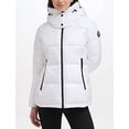 thumbnail image 2 of Kenneth Cole New York Women's Horizontal Zip Puffer, White, XXS, 2 of 5