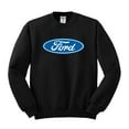 thumbnail image 2 of Wild Bobby, Ford Motors Blue Logo, Cars and Trucks, Unisex Crewneck Graphic Sweatshirt, Black, Small, 2 of 4