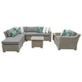 thumbnail image 1 of Coast 8 Piece Outdoor Wicker Patio Furniture Set in Grey, 1 of 2