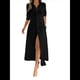 thumbnail image 3 of Vestidos Camiseros para Mujer, Casuales, de Larga, con Botones y Maxivestidos Negro M, 3 of 7