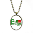 thumbnail image 1 of Portugal national flag patrón verde Collar Colgante de cadena vintage Colección de joyas colgantes Unbranded M, 1 of 3