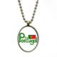 thumbnail image 1 of Portugal national flag patrón verde Collar Colgante de cadena vintage Colección de joyas colgantes Unbranded M, 1 of 3