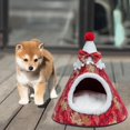 thumbnail image 1 of Mascotas suaves para de interior Perros de cobertizo con calentamiento automático Suministros para mascotas para y camas para perros Rojo M Yinane Casa de la cama del gato, 1 of 6