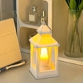 thumbnail image 3 of Mini Square LED Lantern Night Light, Flameless Candle Vintage Table Lamp for Indoor Wedding Holiday Home Decor, 3 of 9