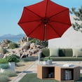 thumbnail image 2 of Davee Furniture 9 Ft Red Market Umbrella with Tilt and Crank, 2 of 4