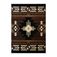 thumbnail image 2 of Emma + Oliver 5x7 Chocolate Olefin Accent Rug with Complementary Southwestern Pattern in Beige, Black and Brown and Jute Backing, 2 of 7