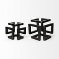 thumbnail image 2 of Petite Black Metal Geometric Sculpture, 2 of 9