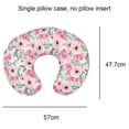 thumbnail image 2 of Funda de almohada de lactancia Hukapapa, funda de almohada elástica adecuada para madre lactante, diseño de doble cara, flores de acuarela, 2 of 5