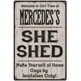 thumbnail image 1 of MERCEDES'S She Shed signGift Lady Cave Gift 8x12 Metal Sign 108120082436, 1 of 1