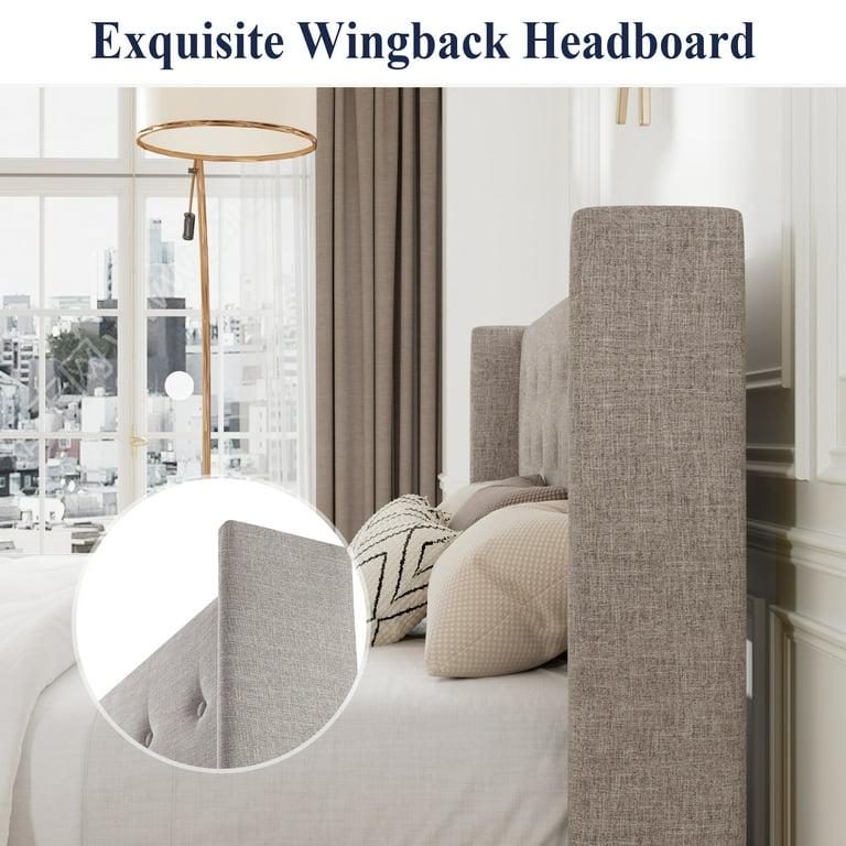 Amazon.com: Kiivakii Full Size Bed Frame with Headboard, LED