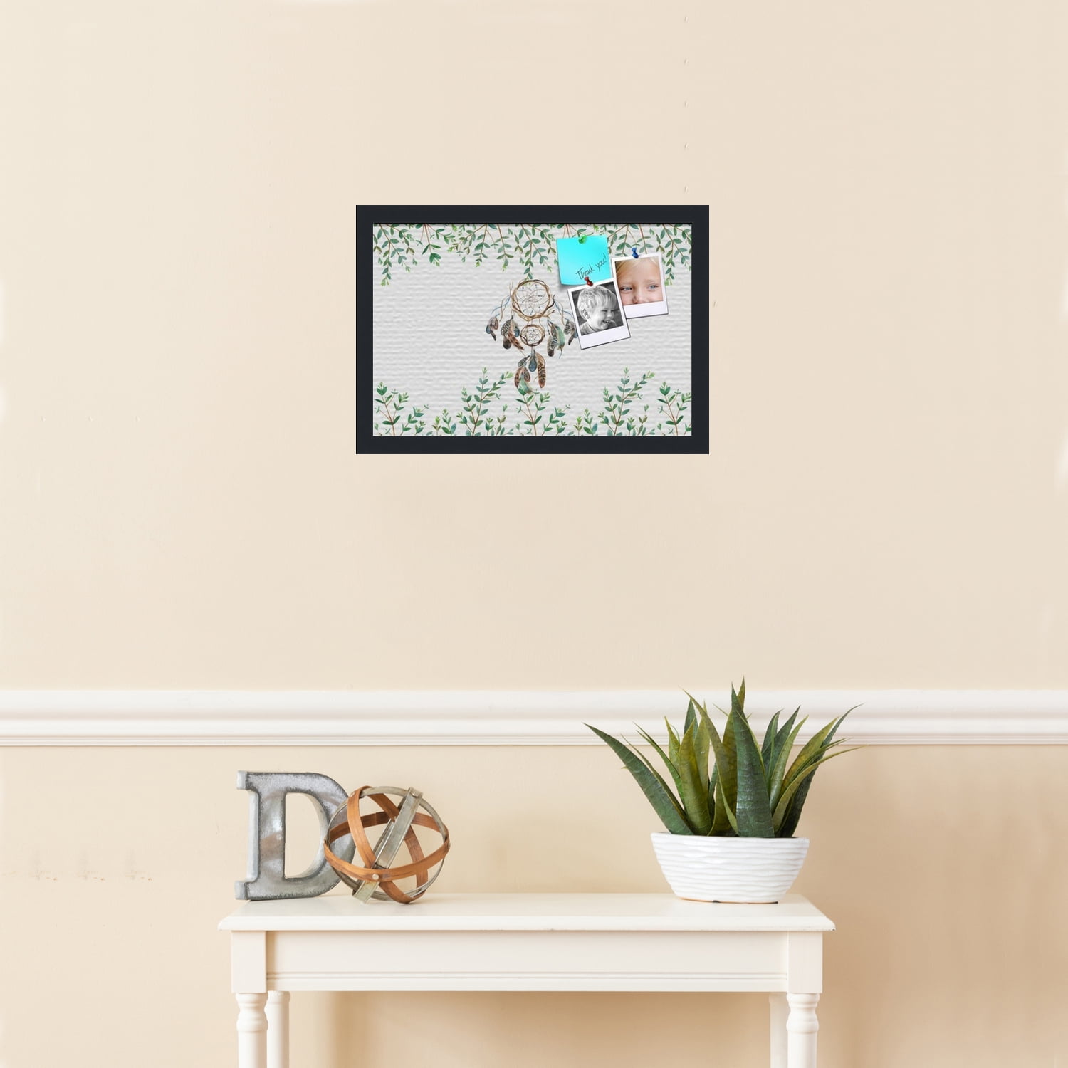 PinPix 18x12 Custom Cork Bulletin Board Dreamcatcher Poster Board Has a Fabric Style Canvas Finish, Framed in Dreamcatcher, by ArtToFrames (PinPix-1493)