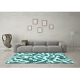 thumbnail image 3 of Ahgly Company Indoor Square Abstract Light Blue Modern Area Rugs, 8' Square, 3 of 4