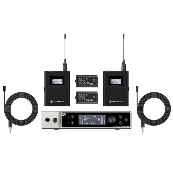 Sennheiser EW-DX MKE 2 Set Dual Lavalier Microphone System - Q1-9 Band
