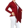 thumbnail image 3 of Women's Solid Open Front Long Sleeve Lightweight Soft Basic Sweater Cardigan, 3 of 4