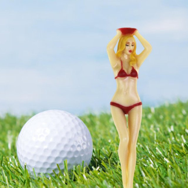 Soporte para Tees de Golf, Bikini para Mujer, de Despedida de , Soporte para Pelota de Golf, Accesorios de Golf para Al Aire Libre rojo Macarena Soporte para te de golf