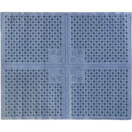 UPC: 0786306495121 | Petlinks Purr-fect Paws Multipurpose Rubber Litter Mat for Cats & Kittens – Blue  Large
