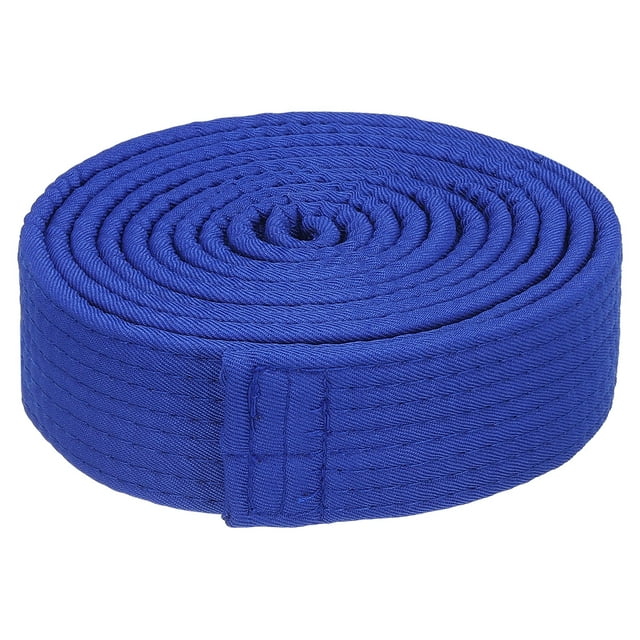 Uxcell Polyester Taekwondo Colored Ranking Belt For Practitioners Blue 1.57"x7.8'