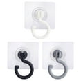 thumbnail image 7 of 360-degree Rotating Adhesive Wall Hooks, 10-pack Clear Pvc Hanging Hooks with Strong Sticky Backing for Kitchen Utensils & Home Organization, Damage-free Space Saving Solution for Cabinets &, 7 of 7